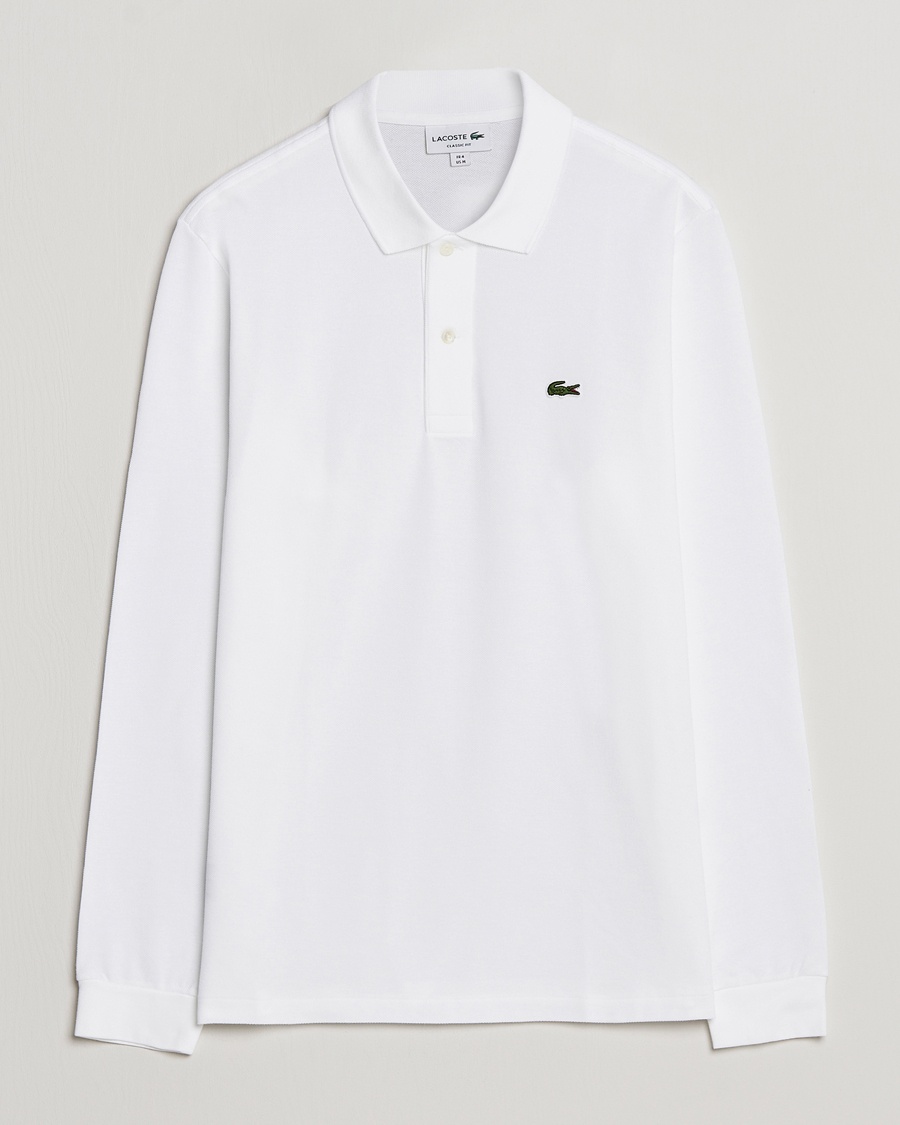 Lacoste Original Long Sleeve Polo Piké White – Blanco
