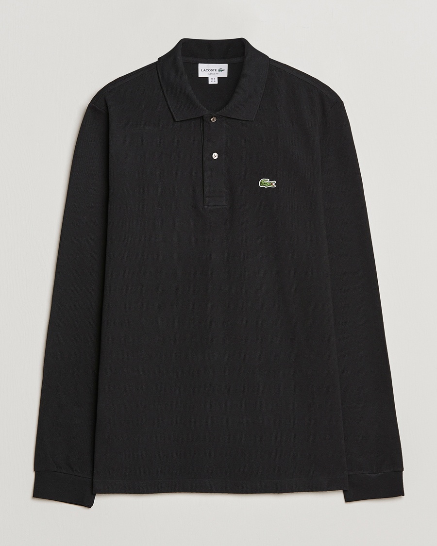 Lacoste Original Long Sleeve Polo Piké Black – Negro