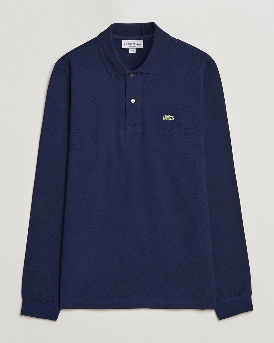 Lacoste Original Long Sleeve Polo Piké Navy Blue – Azul