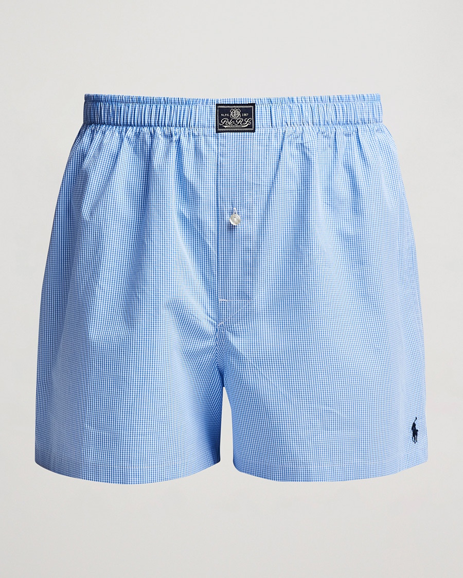 Polo Ralph Lauren Woven Boxer Blue Gingham Blue – Azul