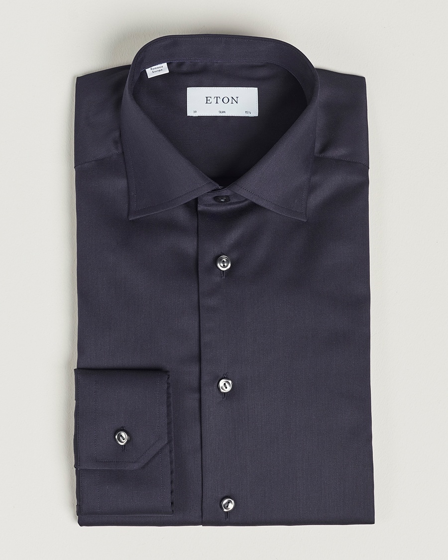 Eton Slim Fit Shirt Navy – Azul
