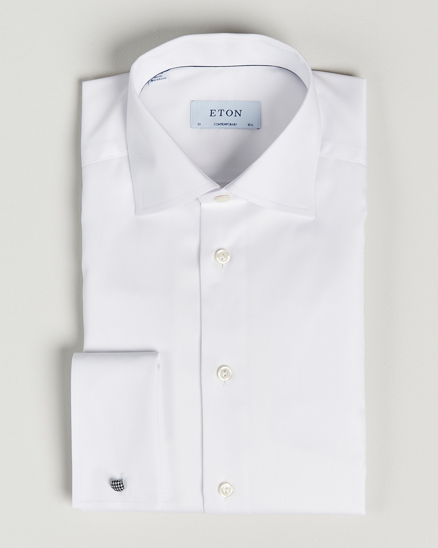 Eton Contemporary Fit Shirt Double Cuff White – Blanco