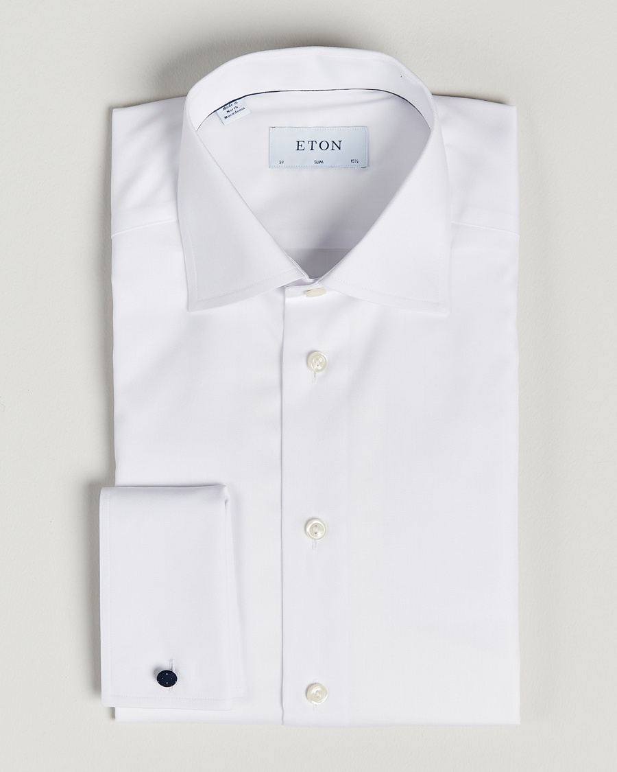 Eton Slim Fit Shirt Double Cuff White – Blanco