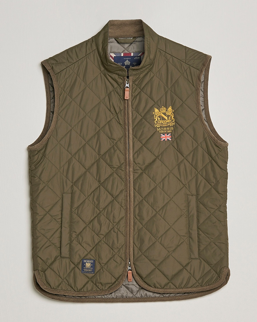 Morris Trenton Quilted Vest Olive – Verde