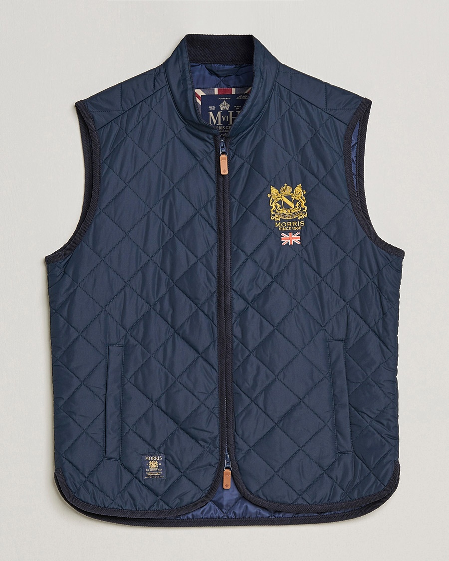 Morris Trenton Quilted Vest Old Blue – Azul