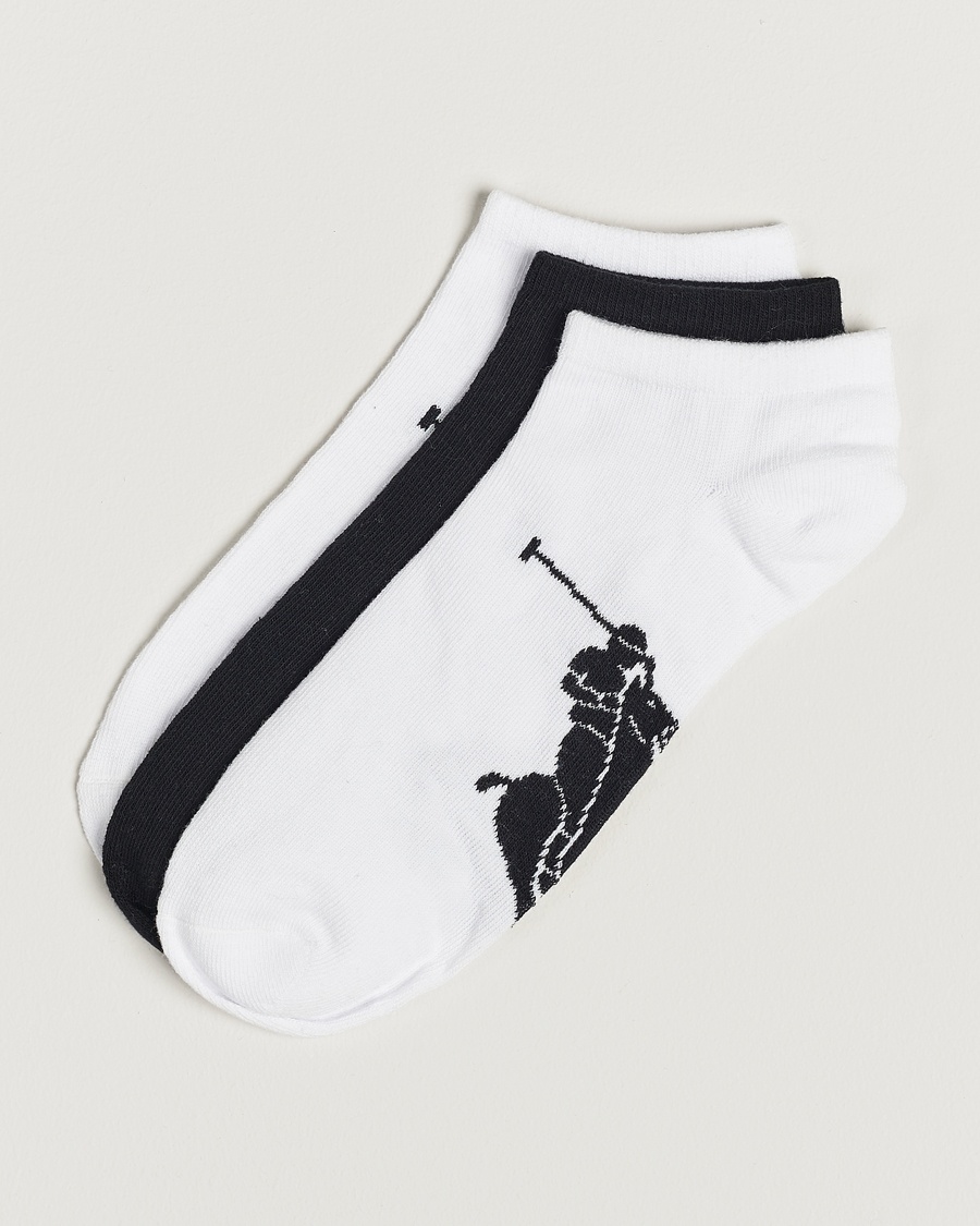 Polo Ralph Lauren 3-Pack Sneaker Sock White/Black – Blanco