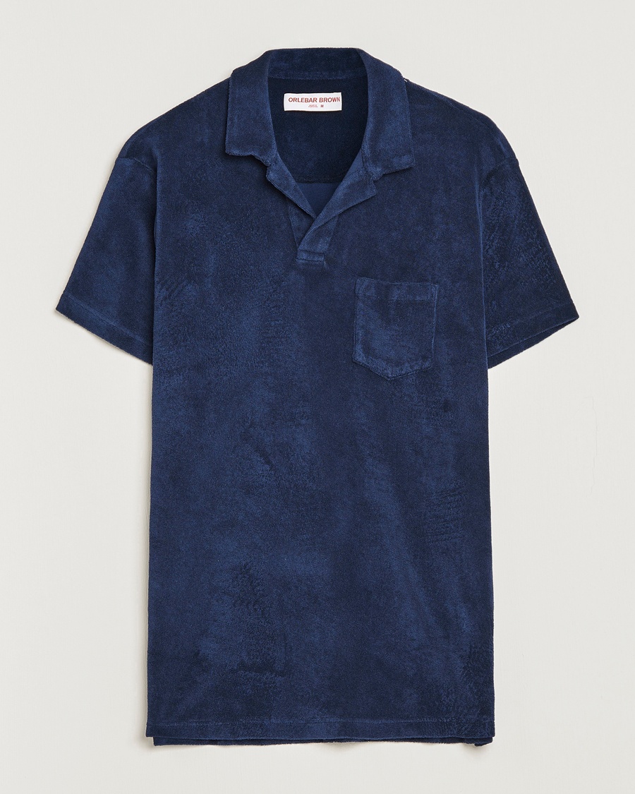 Orlebar Brown Terry Polo Navy – Azul