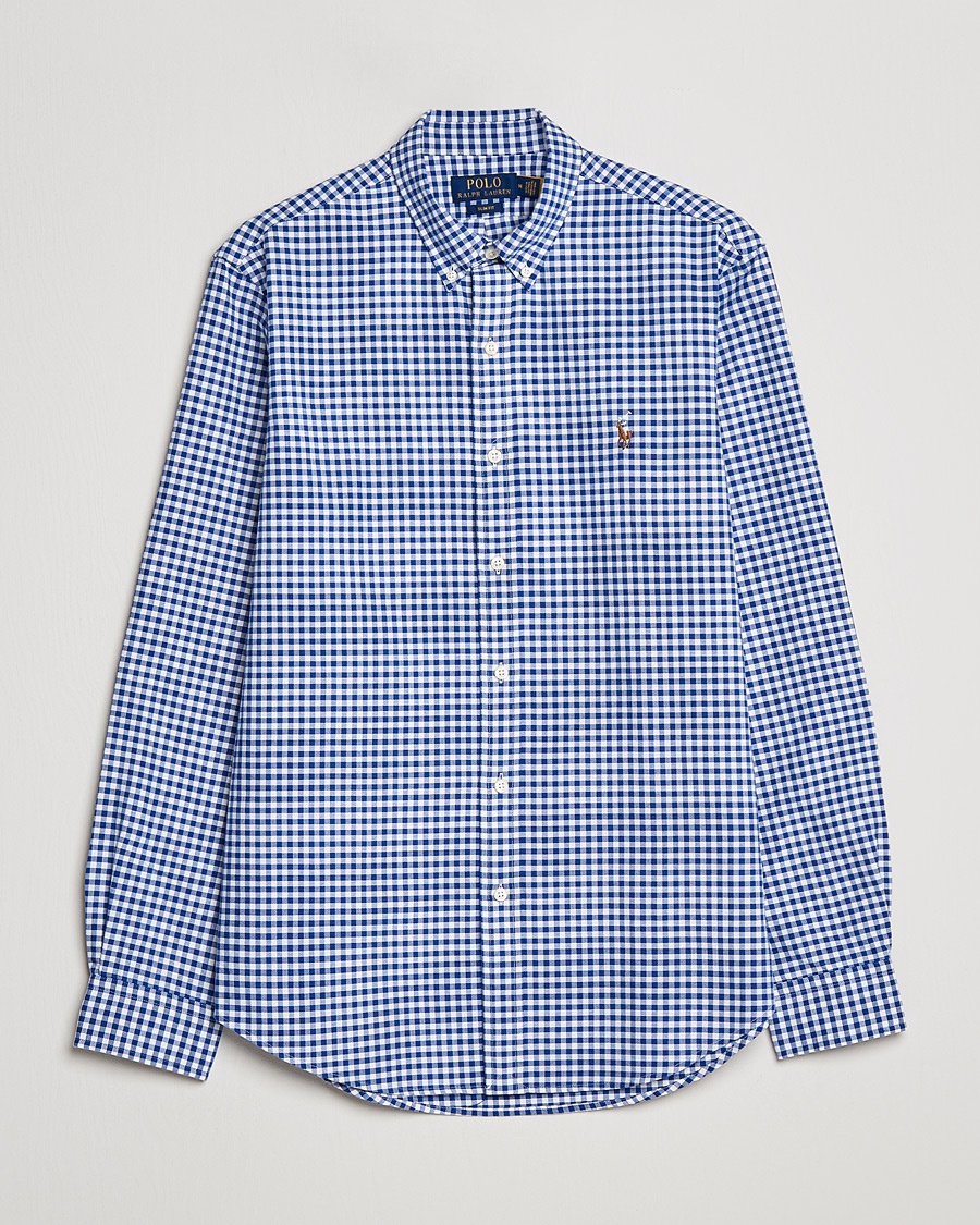 Polo Ralph Lauren Slim Fit Shirt Oxford Blue/White Gingham – Azul