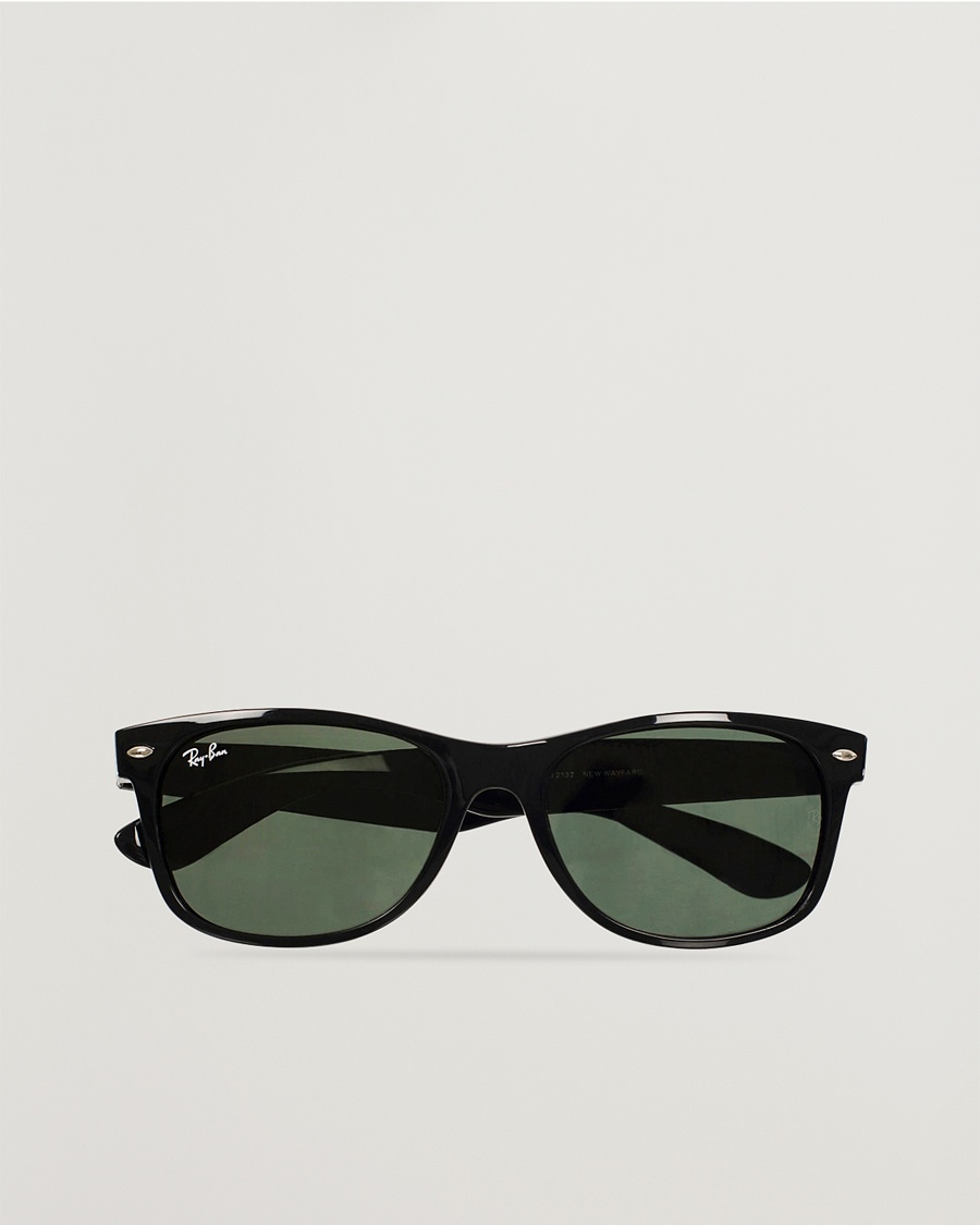 Ray-Ban New Wayfarer Sunglasses Black/Crystal Green – Negro