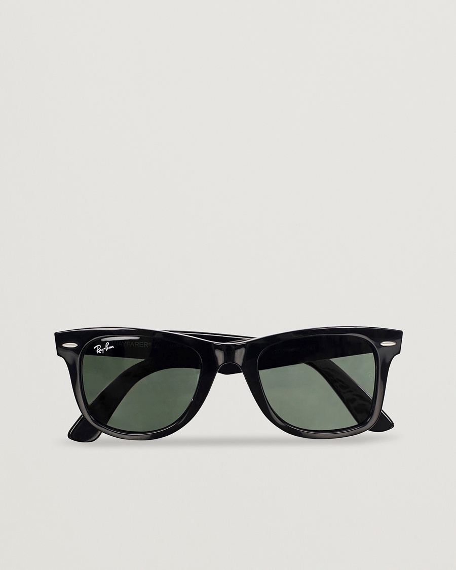 Ray-Ban Original Wayfarer Sunglasses Black/Crystal Green – Negro
