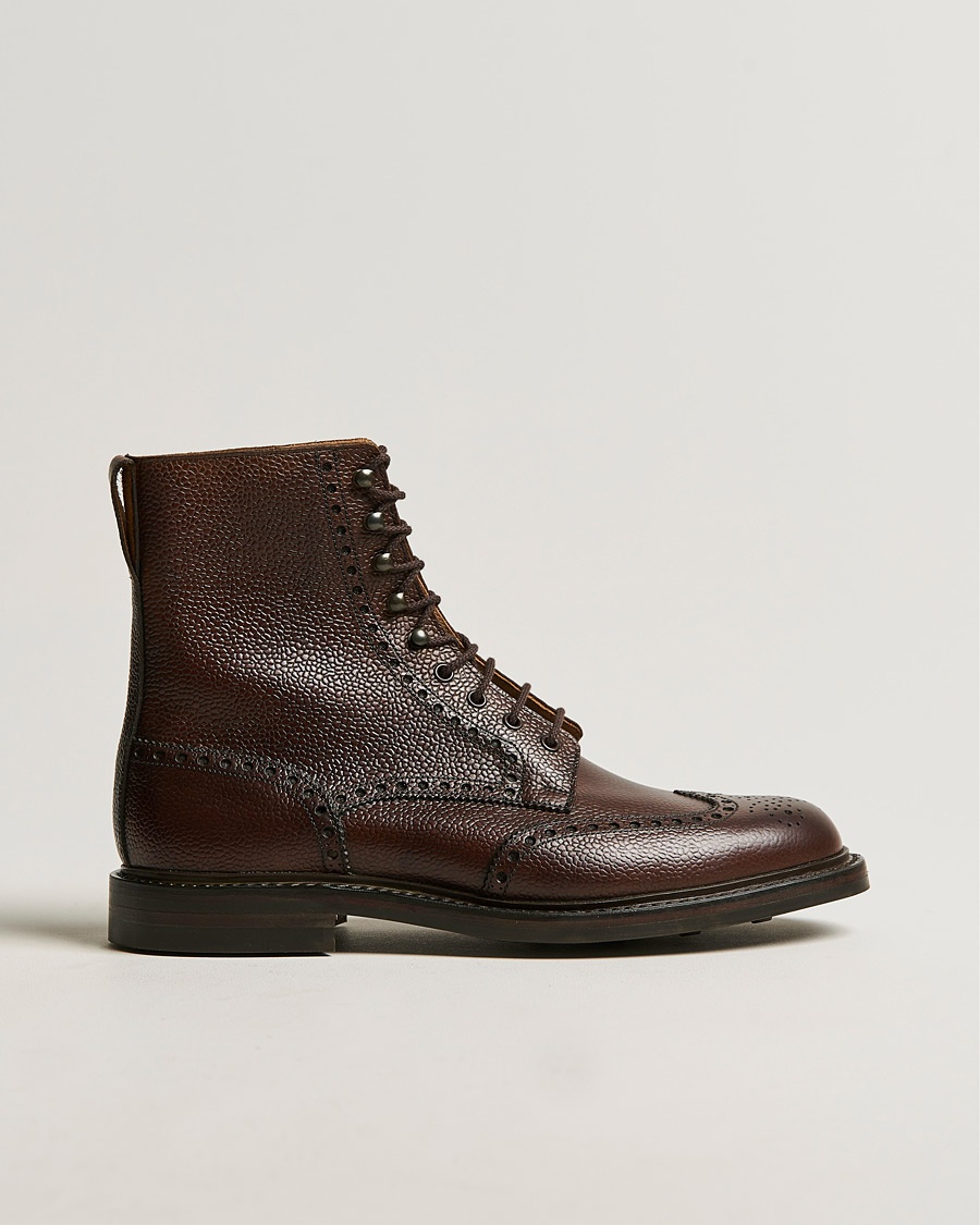 Crockett & Jones Islay Boot Dark Brown Grained Calf – Marrón