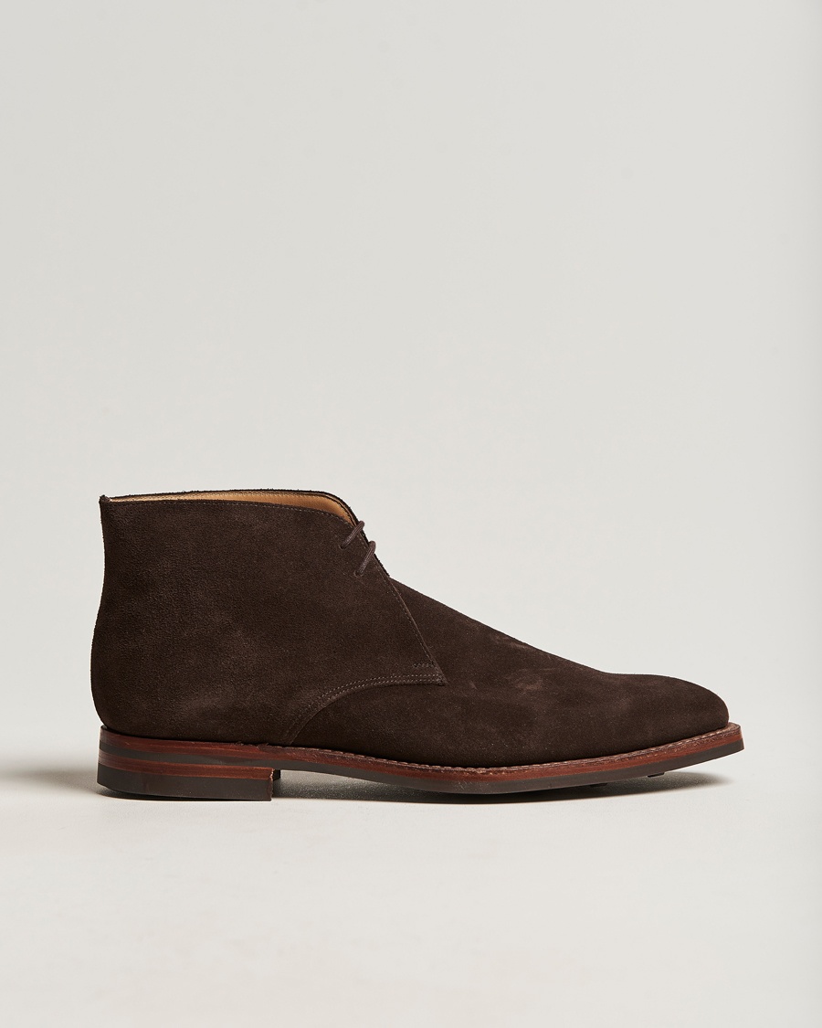 Crockett & Jones Tetbury Chukka Dark Brown Suede – Marrón