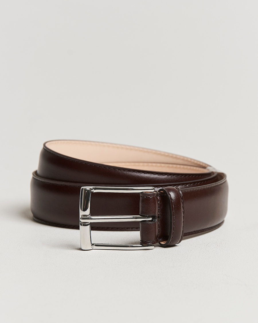 Crockett & Jones Belt 3,2 cm Dark Brown Calf – Marrón