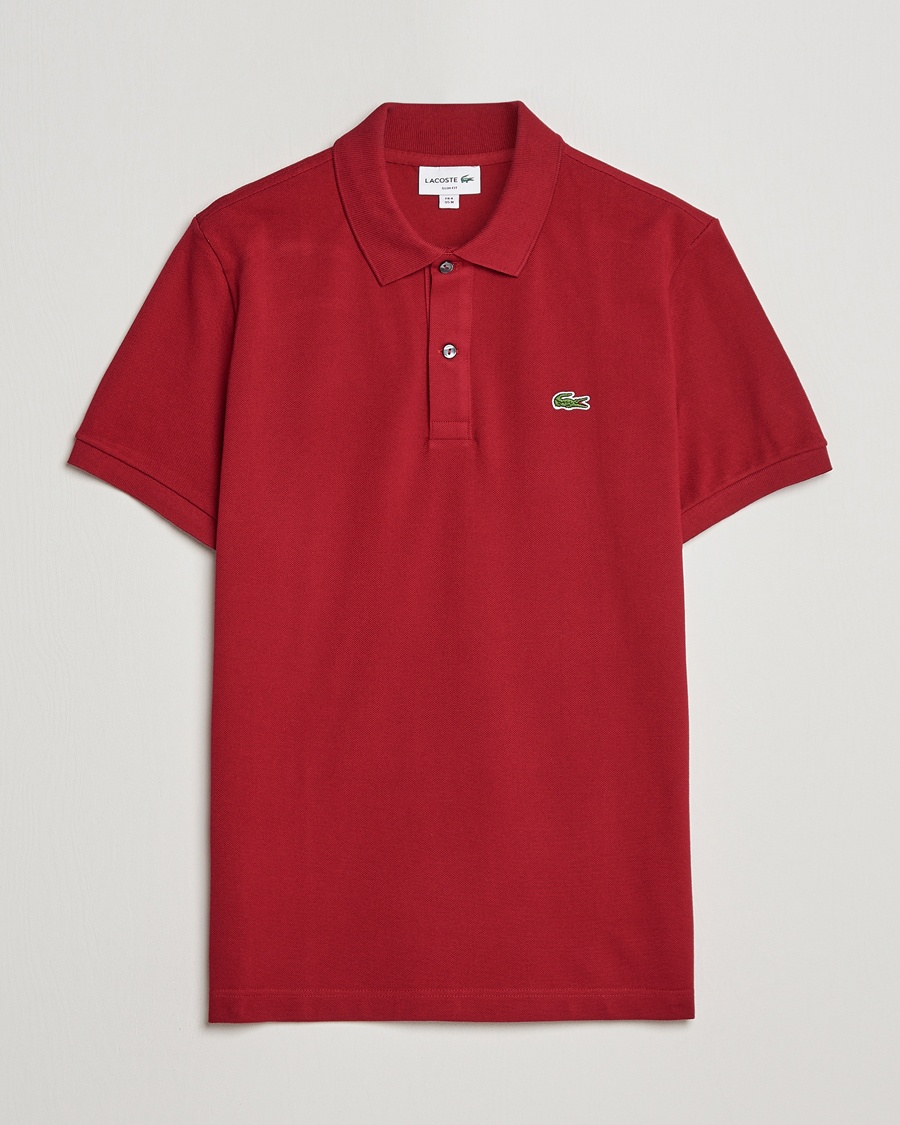 Lacoste Slim Fit Polo Piké Bordeaux – Rojo