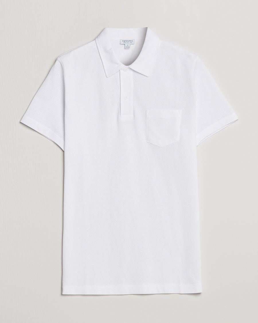 Sunspel Riviera Polo Shirt White – Blanco