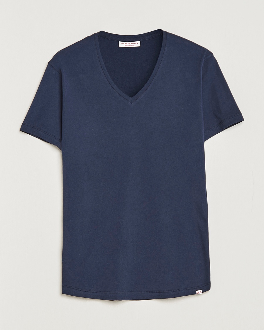 Orlebar Brown OB V-Neck Tee Navy – Azul