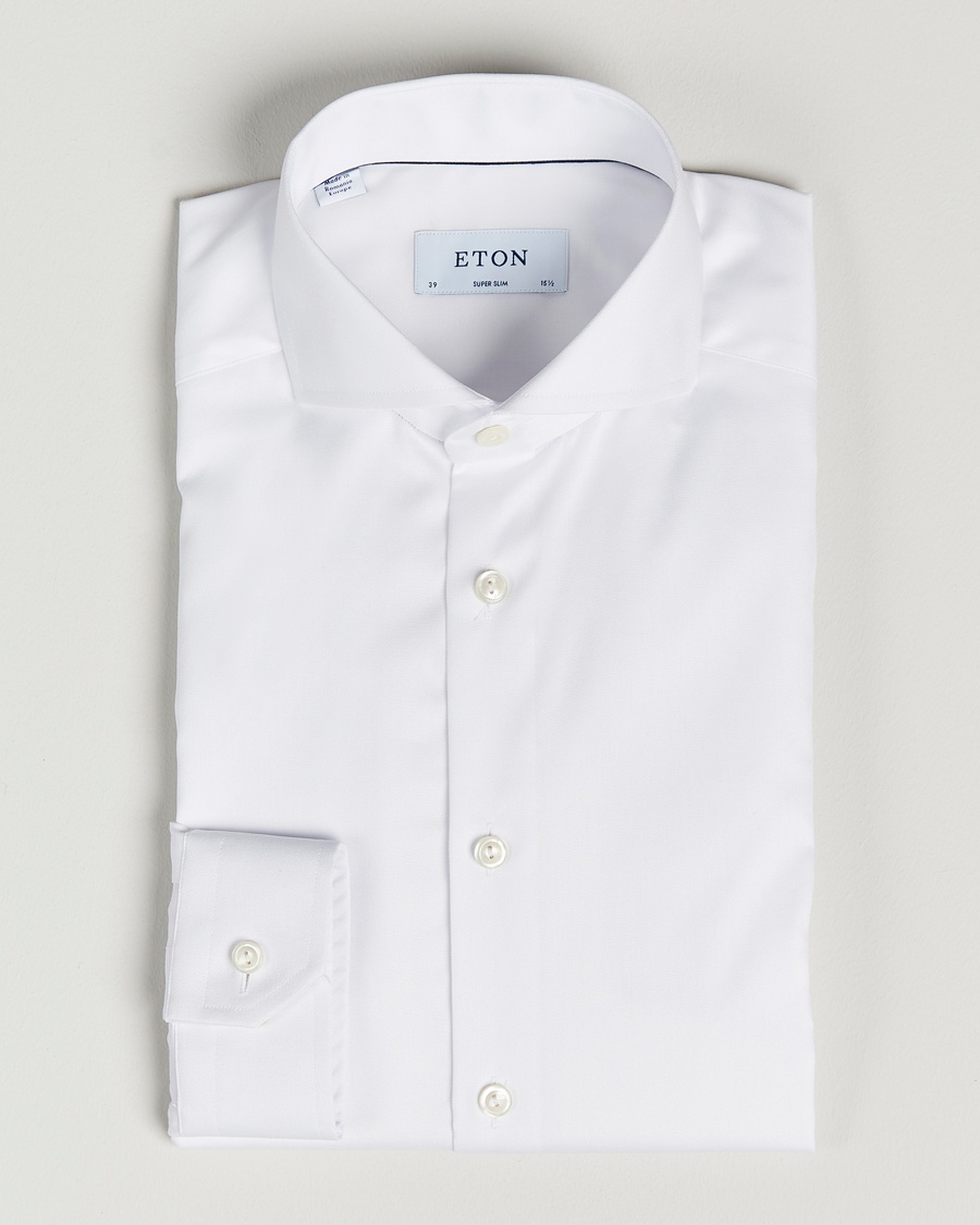Eton Super Slim Fit Shirt Cutaway White – Blanco