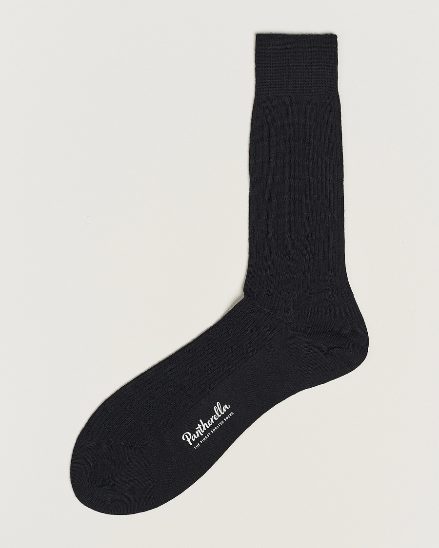 Pantherella Naish Merino/Nylon Sock Black – Negro