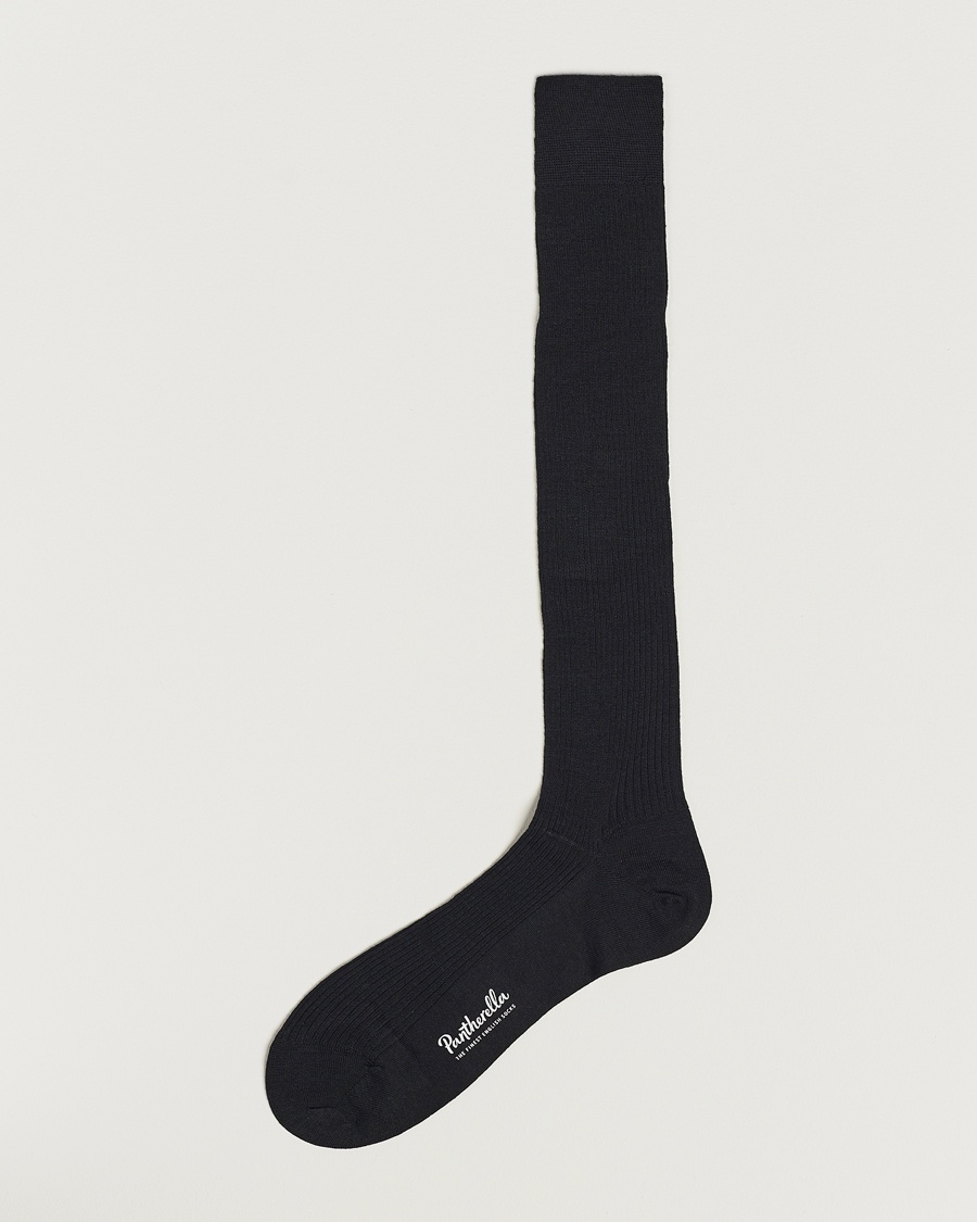Pantherella Naish Long Merino/Nylon Sock Black – Negro