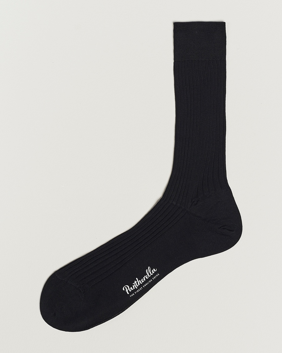 Pantherella Vale Cotton Socks Black – Negro