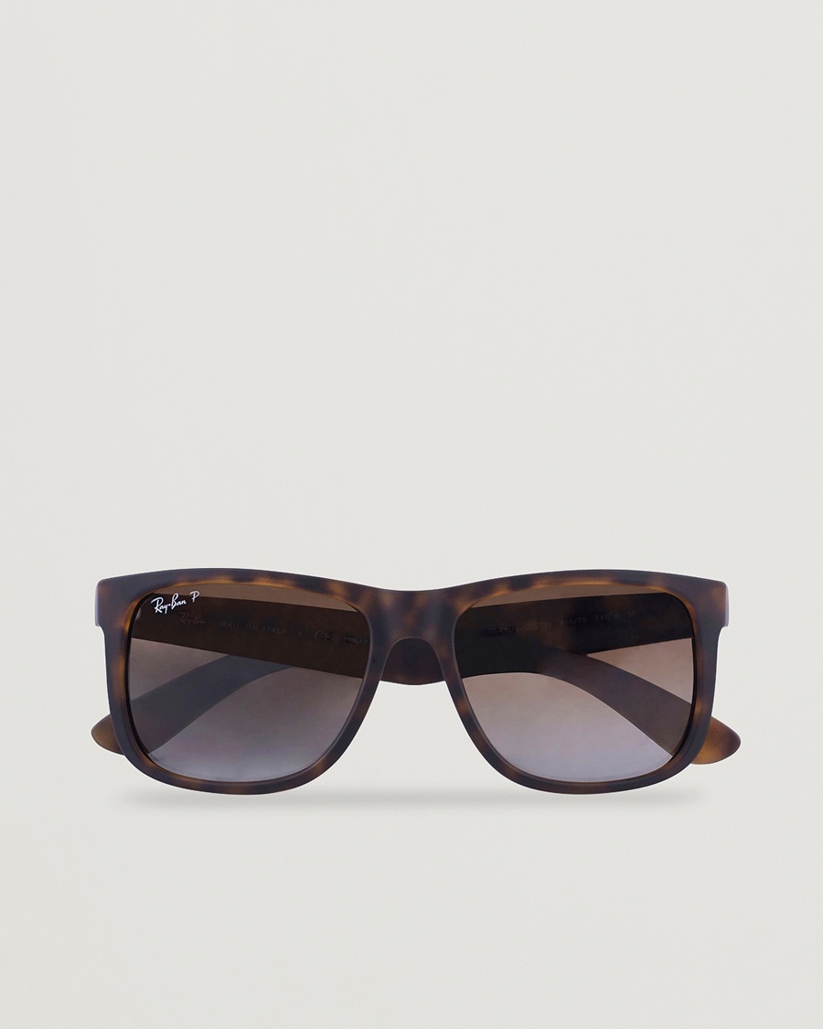 Ray-Ban 0RB4165 Justin Polarized Wayfarer Sunglasses Havana/Brown – Marrón