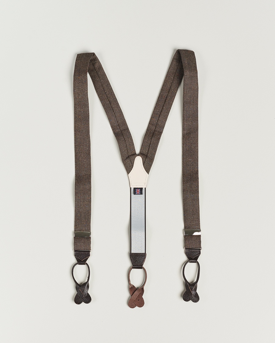 Albert Thurston Donegal Tweed Braces 40mm Dark Brown – Marrón