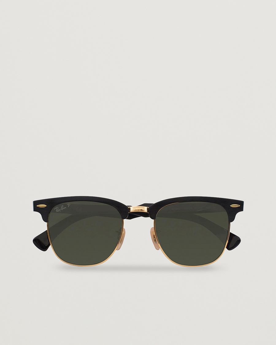 Ray-Ban 0RB3507 Clubmaster Sunglasses Black Arista/Polar Green – Negro