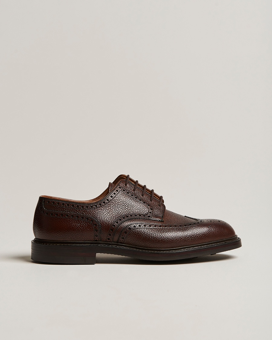 Crockett & Jones Pembroke Derbys Dark Brown Grained Calf – Marrón