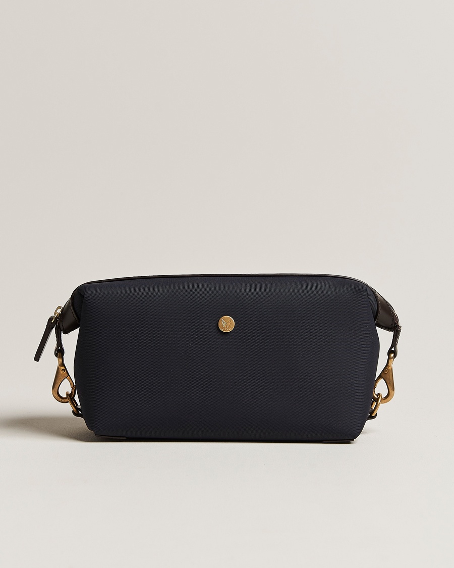 Mismo M/S Nylon Washbag Navy/Dark Brown – Azul
