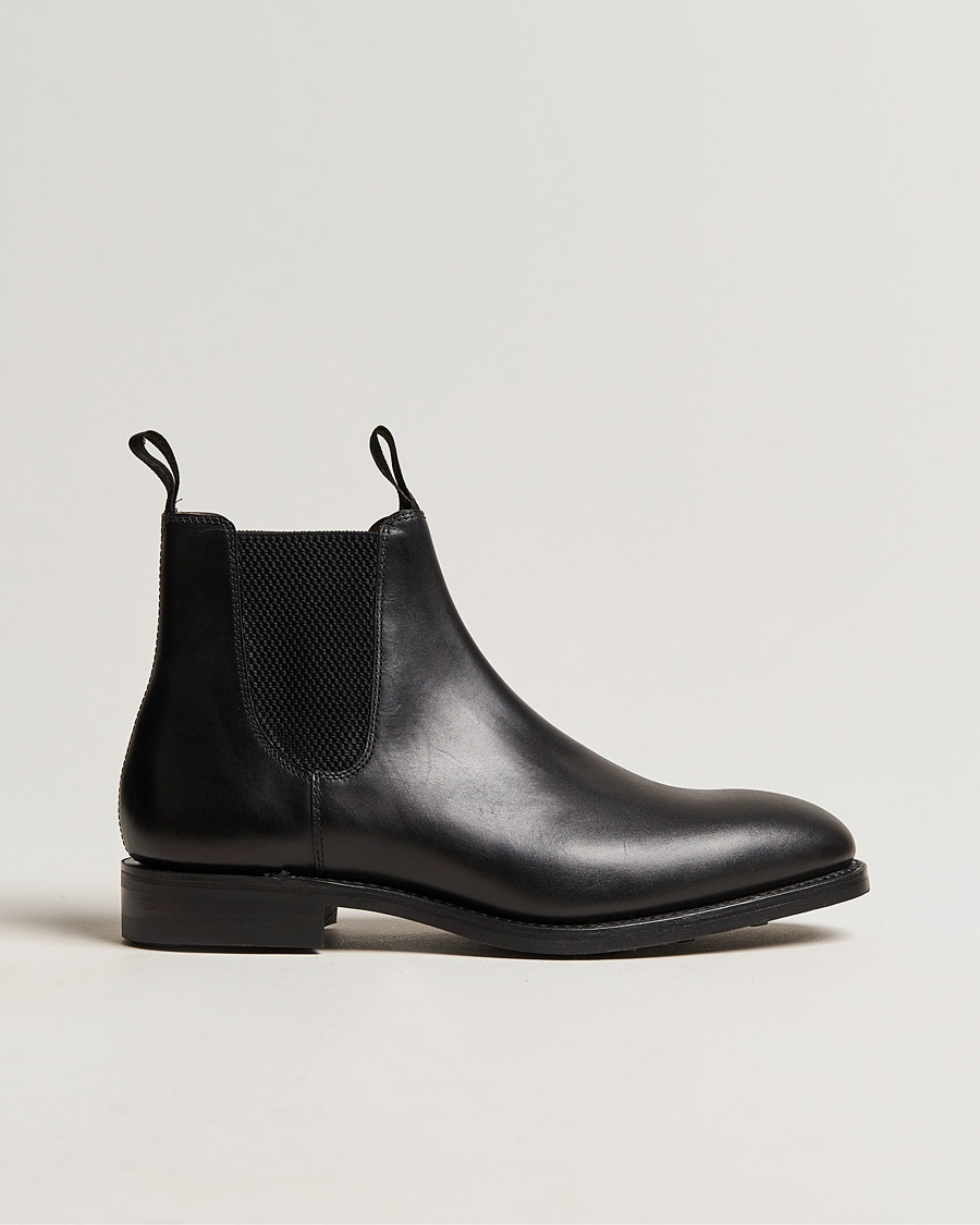 Loake 1880 Chatsworth Chelsea Boot Black Calf – Negro