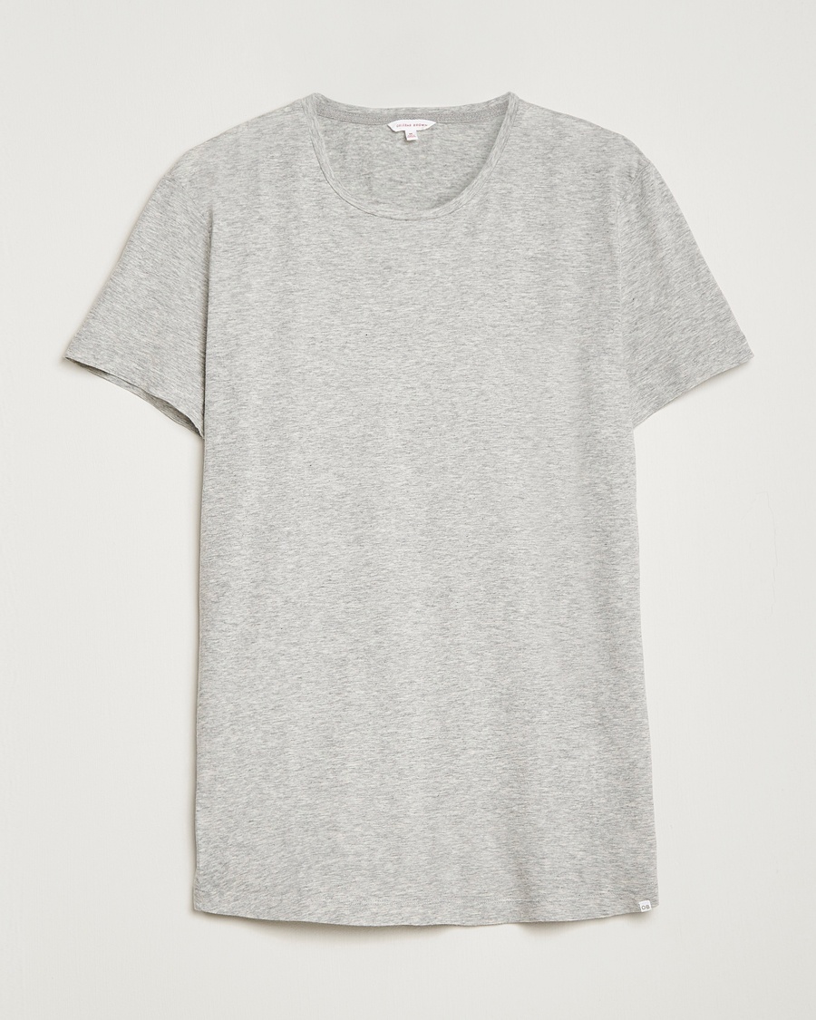 Orlebar Brown OB Crew Neck Tee Mid Grey Melange – Gris