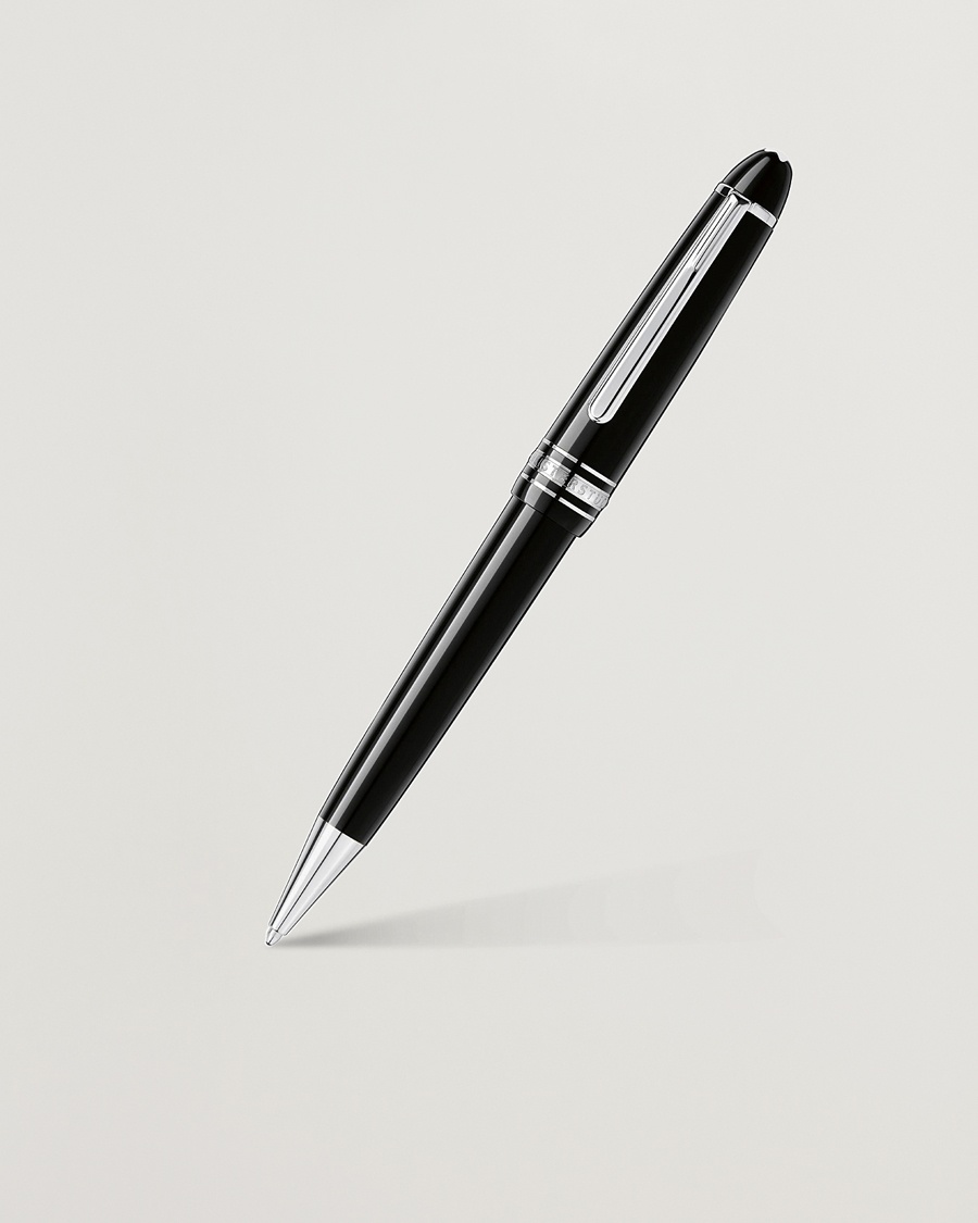Montblanc Midsize Meisterstück Ballpoint Pen Platinum Line – Negro