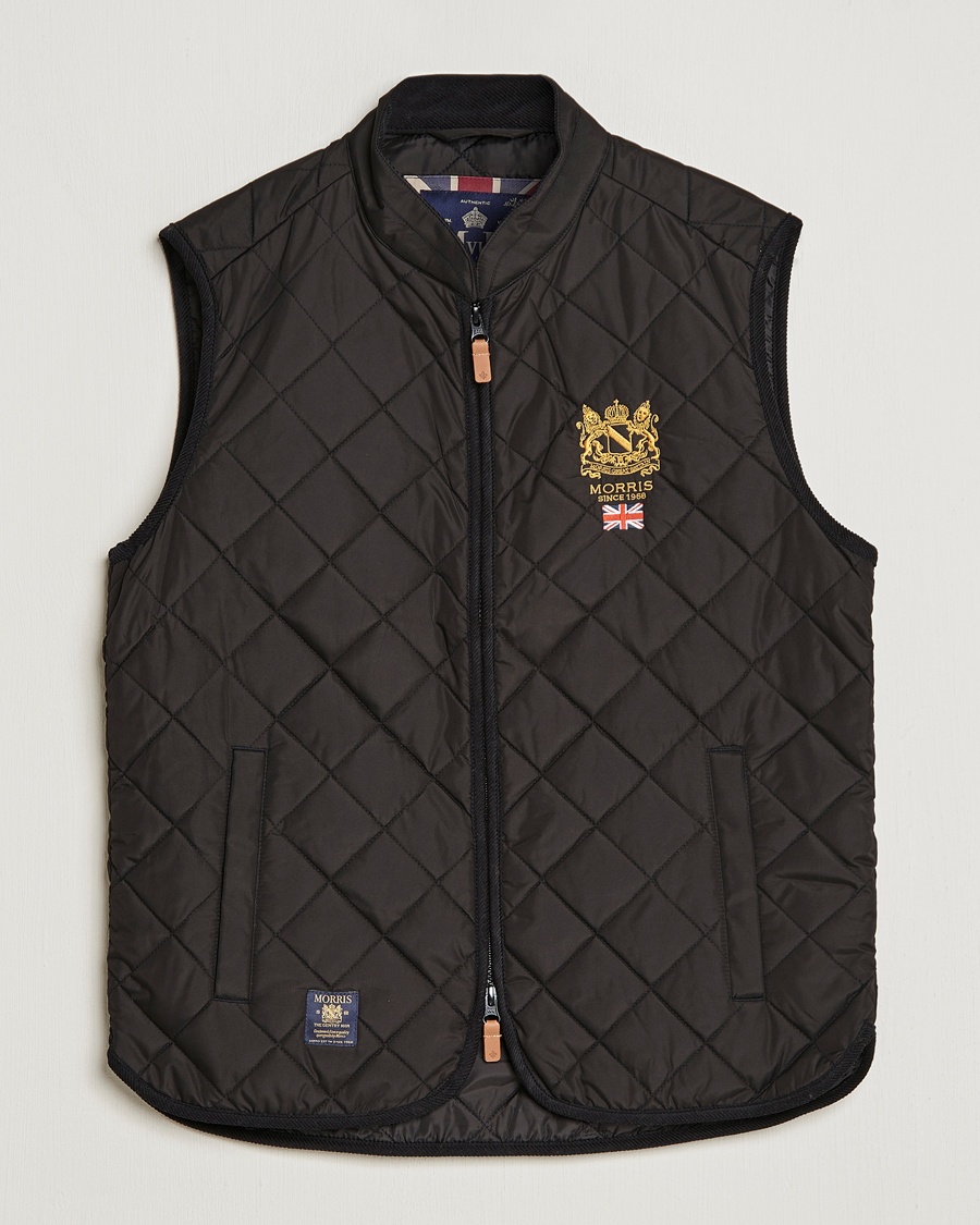 Morris Trenton Quilted Vest Black – Negro