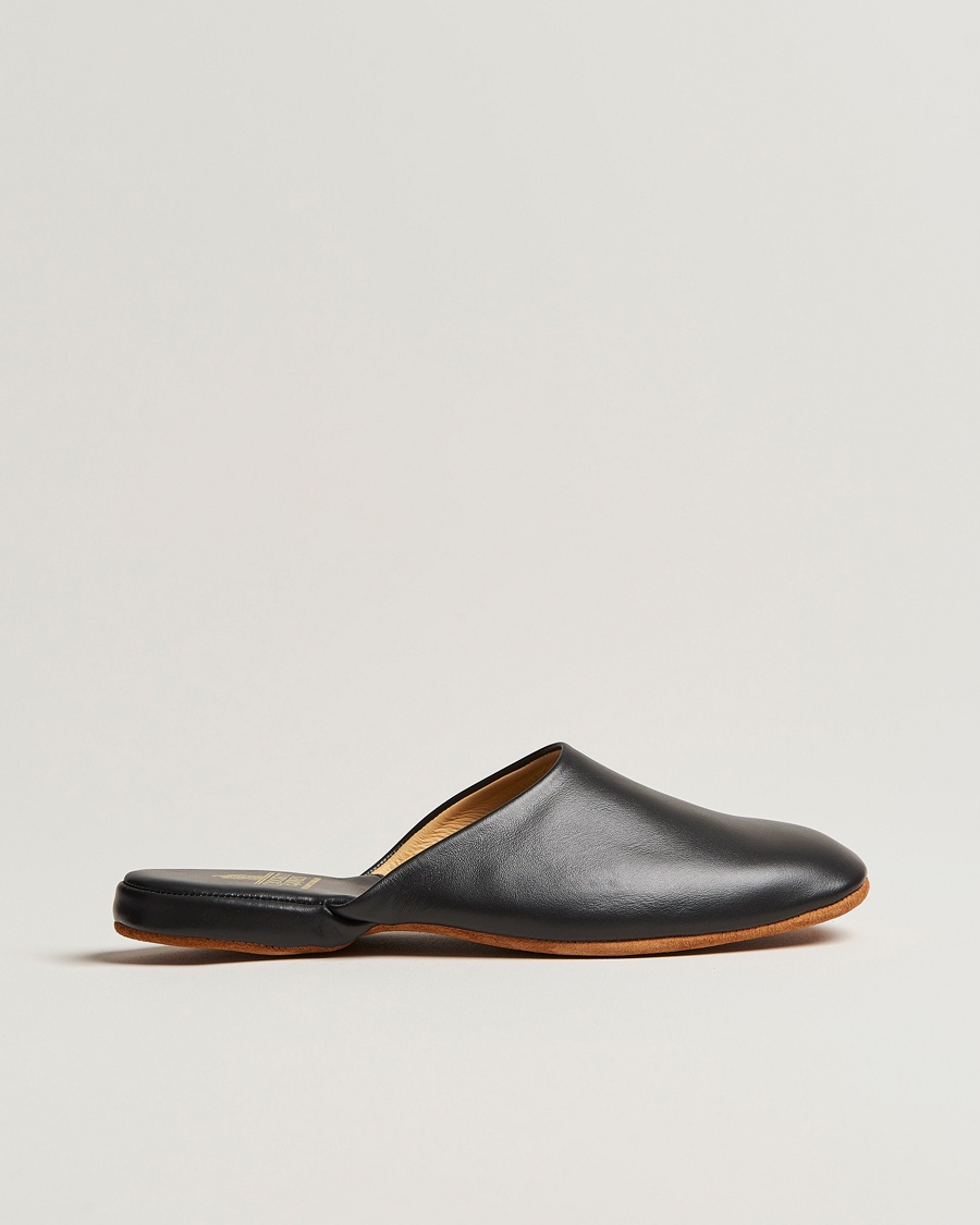 Crockett & Jones Mule Calf Home Slipper Black – Negro