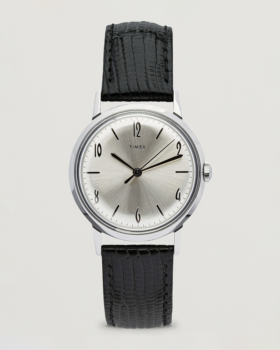 Timex Marlin 1960s Silver Sunray – Negro