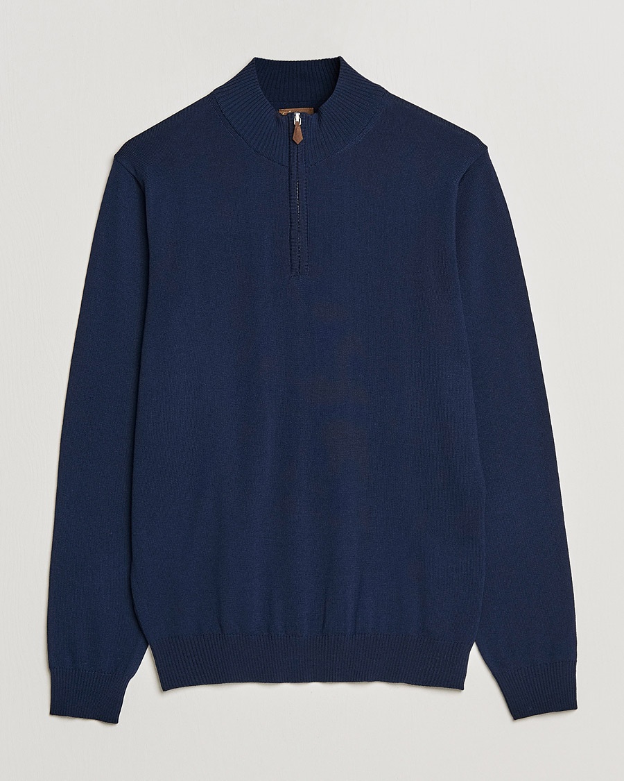 Stenströms Merino Wool Half Zip Navy – Azul