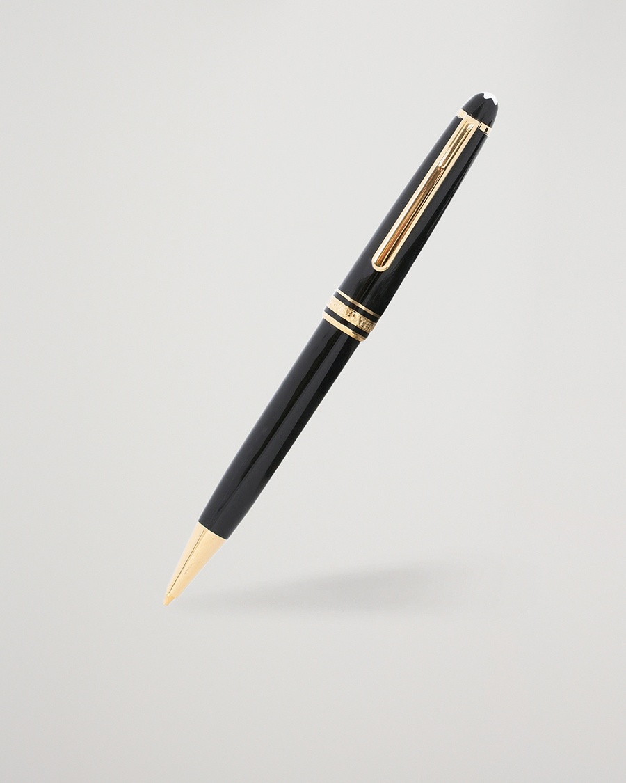 Montblanc 165 Meisterstück Mechanical Coated Classique Pencil Yellow Gold – Negro