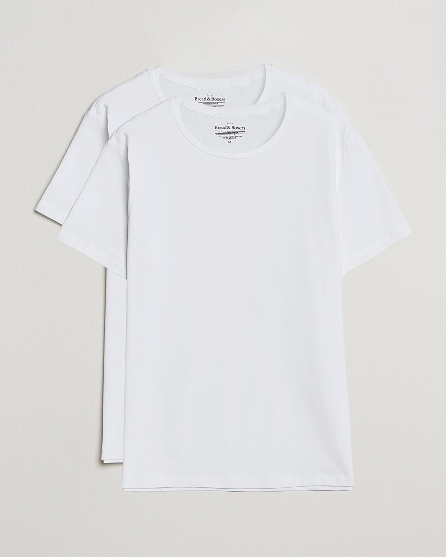 Bread & Boxers 2-Pack Crew Neck Tee White – Blanco