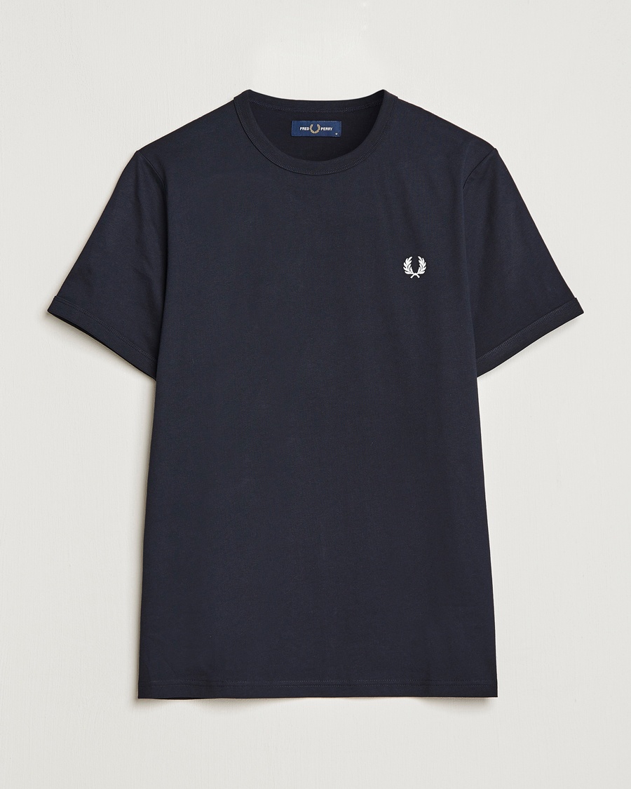 Fred Perry Ringer Crew Neck Tee Navy – Azul