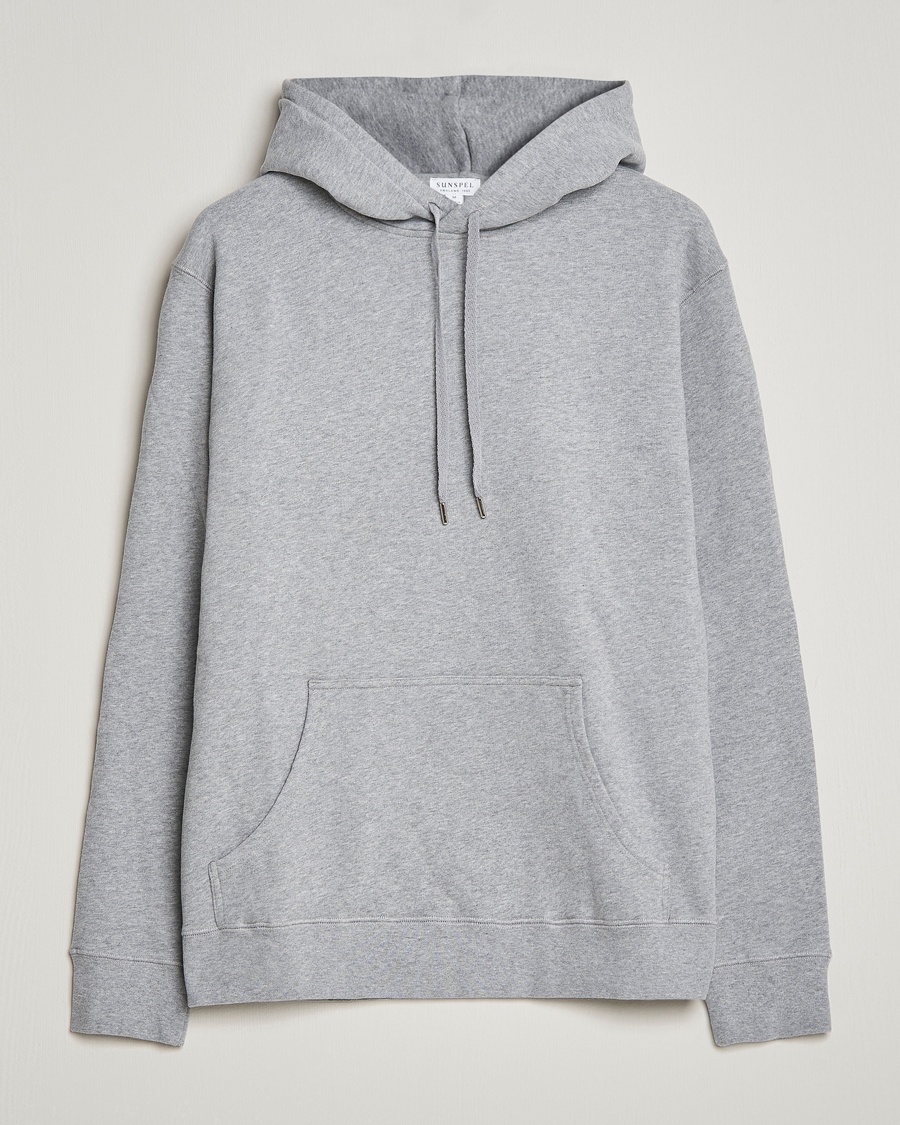 Sunspel Loopback Hoodie Grey Melange – Gris