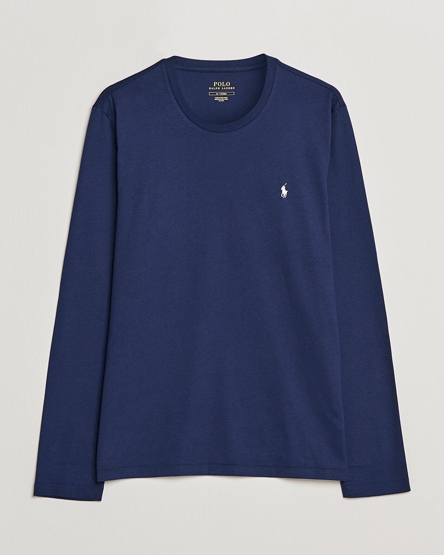 Polo Ralph Lauren Liquid Cotton Long Sleeve Crew Neck T-Shirt Cruise Navy – Azul