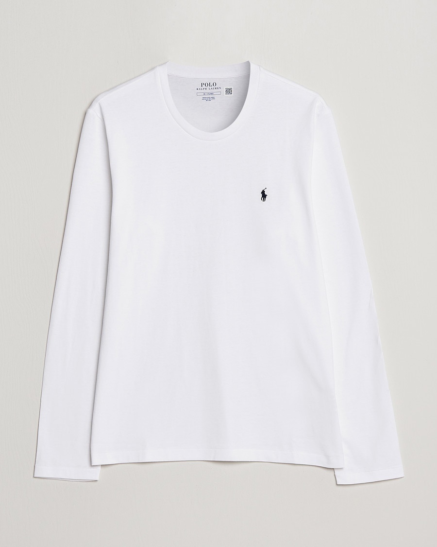 Polo Ralph Lauren Liquid Cotton Long Sleeve Crew Neck Tee White – Blanco