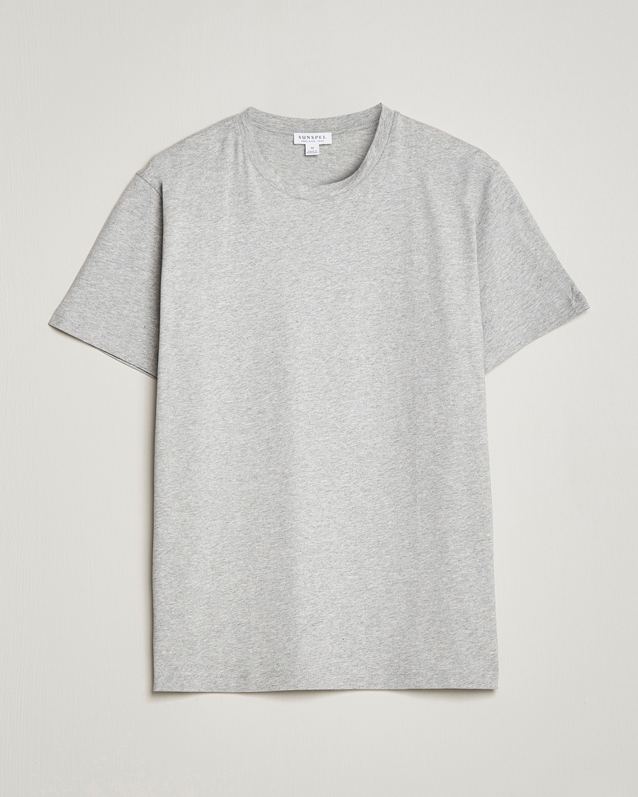 Sunspel Riviera Midweight T-Shirt Grey Melange – Gris