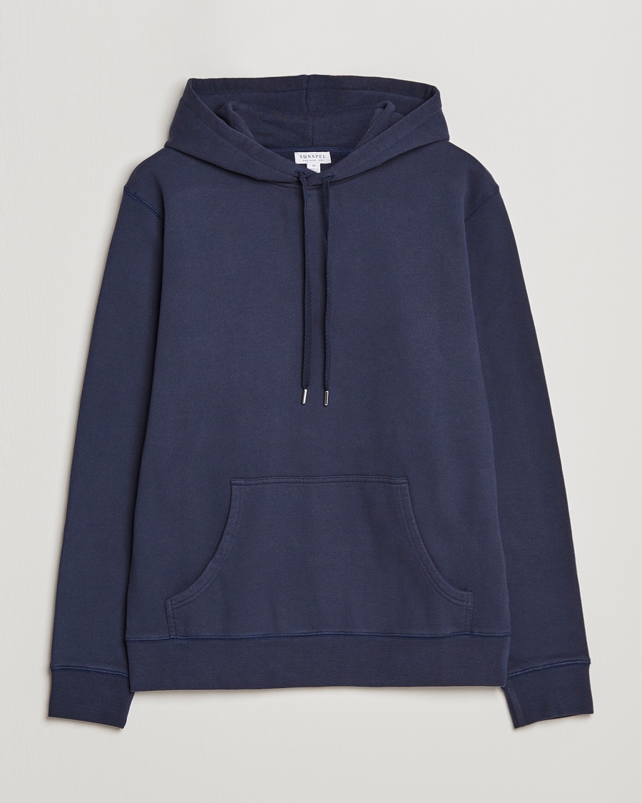 Sunspel Loopback Hoodie Navy – Azul
