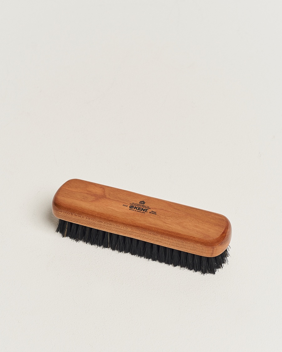 Kent Brushes Small Cherry Wood Travel Clothing Brush – Negro