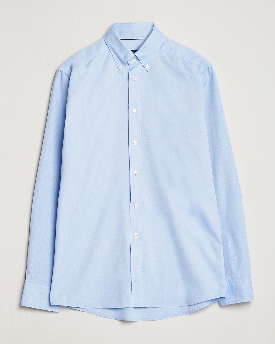 Eton Slim Fit Royal Oxford Button Down Light Blue – Azul