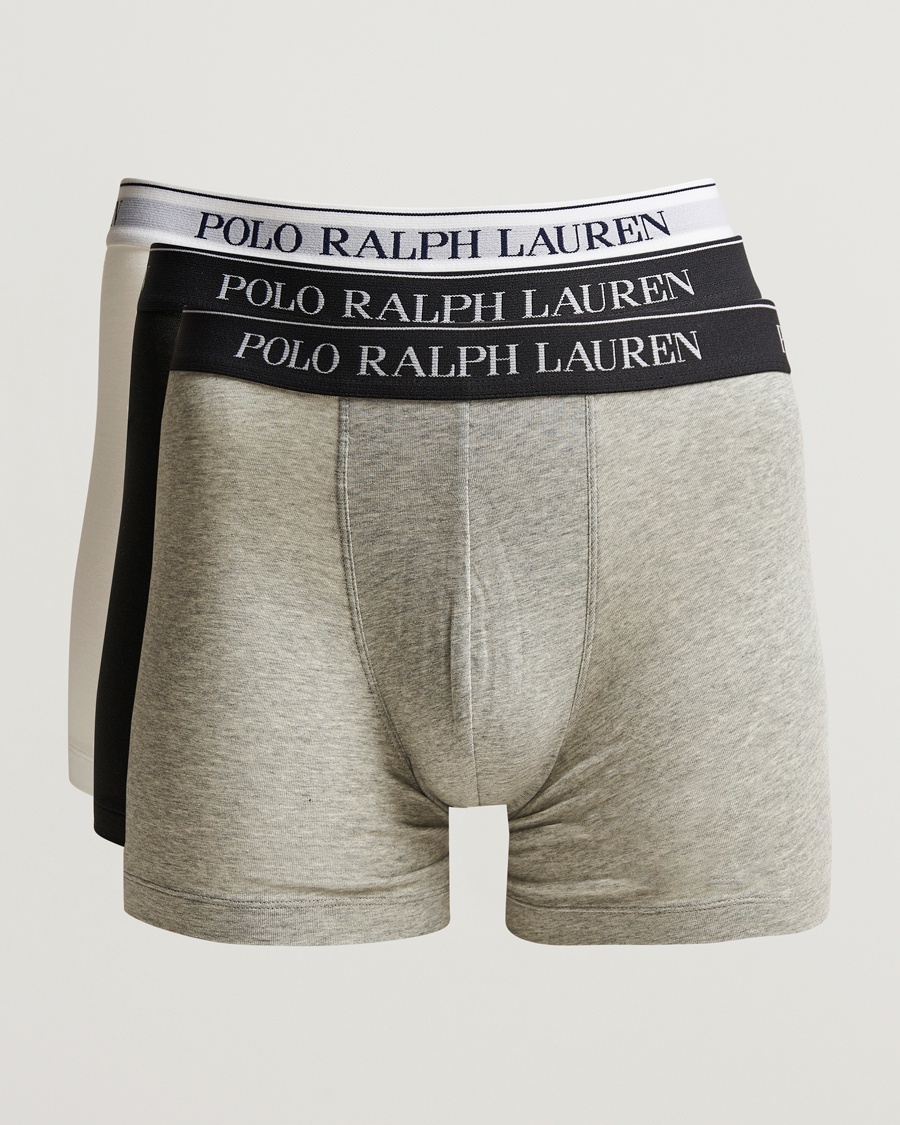 Polo Ralph Lauren 3-Pack Stretch Boxer Brief White/Black/Grey – Blanco