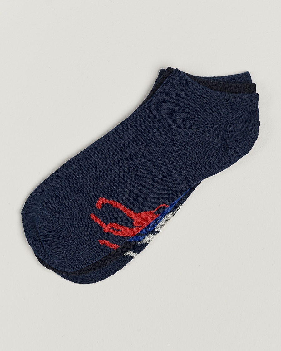 Polo Ralph Lauren 3-Pack Sneaker Sock Navy Multi – Azul