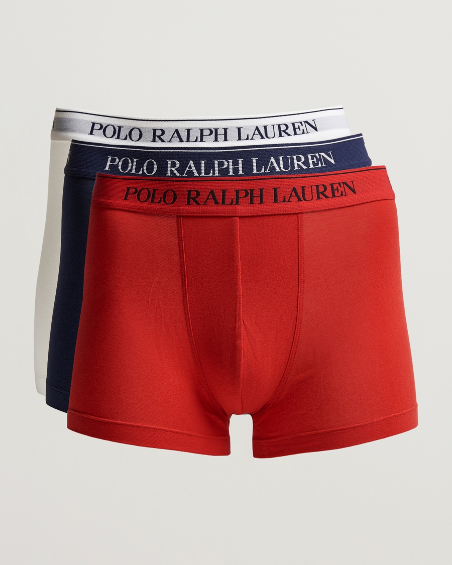 Polo Ralph Lauren 3-Pack Trunk Red/White/Navy – Azul