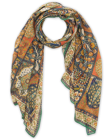  Cotton/Modal Patchwork Tapestry Scarf White